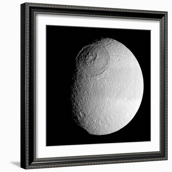 Saturn's Moon Tethys-Stocktrek Images-Framed Photographic Print