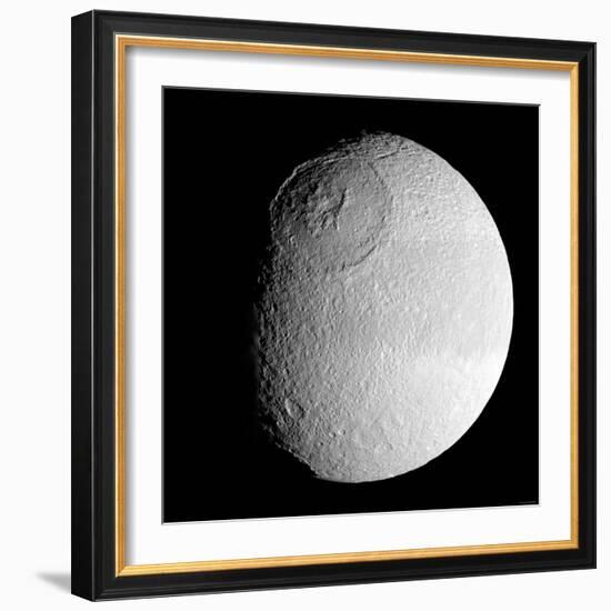 Saturn's Moon Tethys-Stocktrek Images-Framed Photographic Print