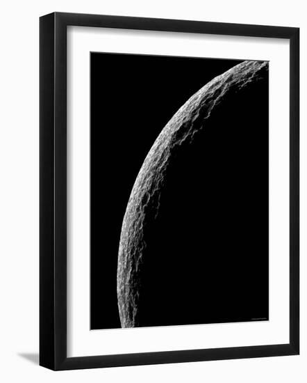 Saturn's Moon Tethys-Stocktrek Images-Framed Photographic Print