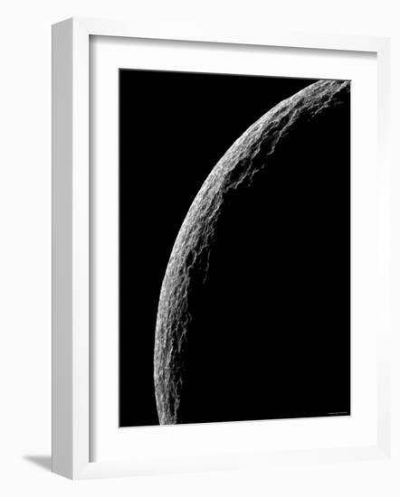 Saturn's Moon Tethys-Stocktrek Images-Framed Photographic Print