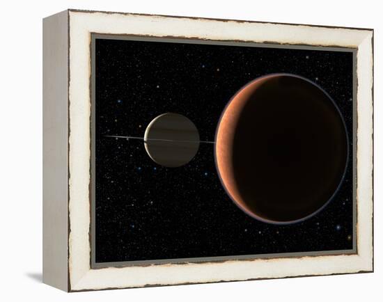 Saturn's Moon Titan-Chris Butler-Framed Premier Image Canvas