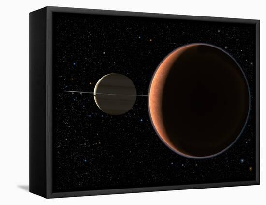 Saturn's Moon Titan-Chris Butler-Framed Premier Image Canvas