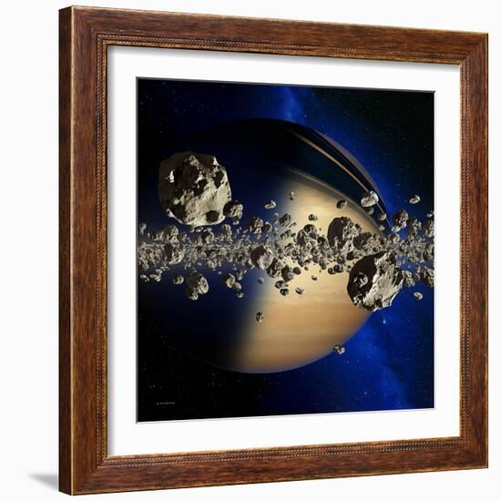 Saturn's Ring System-Detlev Van Ravenswaay-Framed Premium Photographic Print