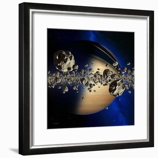 Saturn's Ring System-Detlev Van Ravenswaay-Framed Premium Photographic Print