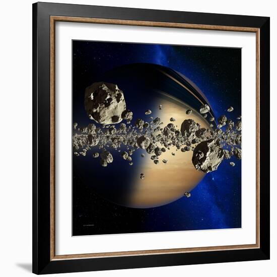 Saturn's Ring System-Detlev Van Ravenswaay-Framed Premium Photographic Print