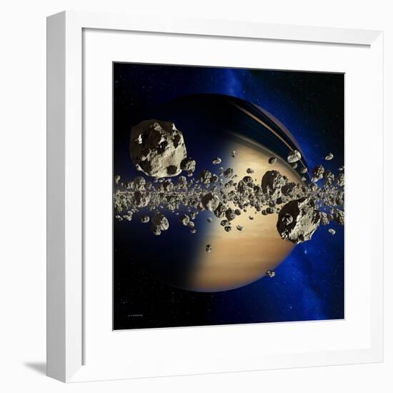 Saturn's Ring System-Detlev Van Ravenswaay-Framed Photographic Print