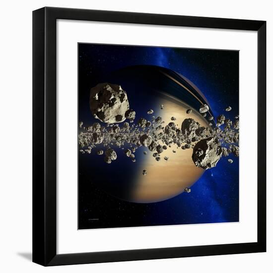 Saturn's Ring System-Detlev Van Ravenswaay-Framed Photographic Print