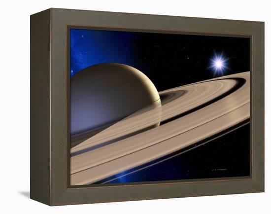Saturn's Rings-Detlev Van Ravenswaay-Framed Premier Image Canvas