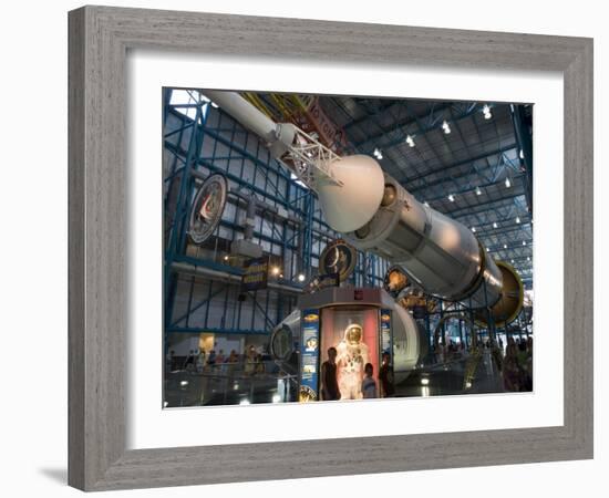 Saturn V Rocket, Command and Service Modules, and a Space Suit from Apollo 13-Nick Servian-Framed Photographic Print