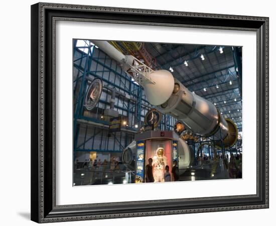 Saturn V Rocket, Command and Service Modules, and a Space Suit from Apollo 13-Nick Servian-Framed Photographic Print