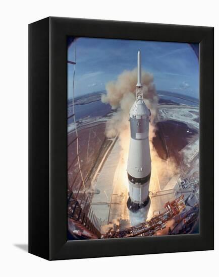 Saturn V Rocket Lifting the Apollo 11 Astronauts Towards Their Manned Mission to the Moon-Ralph Morse-Framed Premier Image Canvas