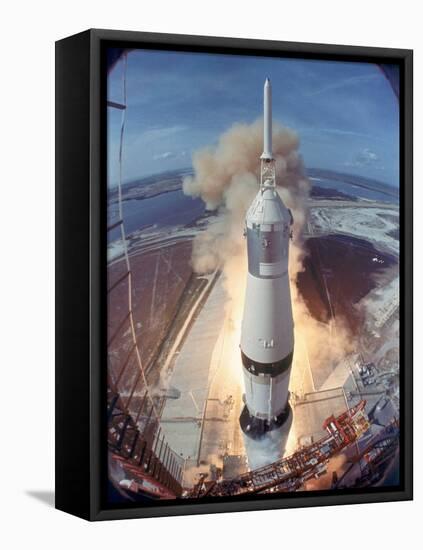 Saturn V Rocket Lifting the Apollo 11 Astronauts Towards Their Manned Mission to the Moon-Ralph Morse-Framed Premier Image Canvas