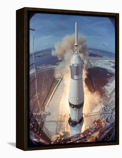 Saturn V Rocket Lifting the Apollo 11 Astronauts Towards Their Manned Mission to the Moon-Ralph Morse-Framed Premier Image Canvas