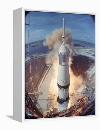 Saturn V Rocket Lifting the Apollo 11 Astronauts Towards Their Manned Mission to the Moon-Ralph Morse-Framed Premier Image Canvas