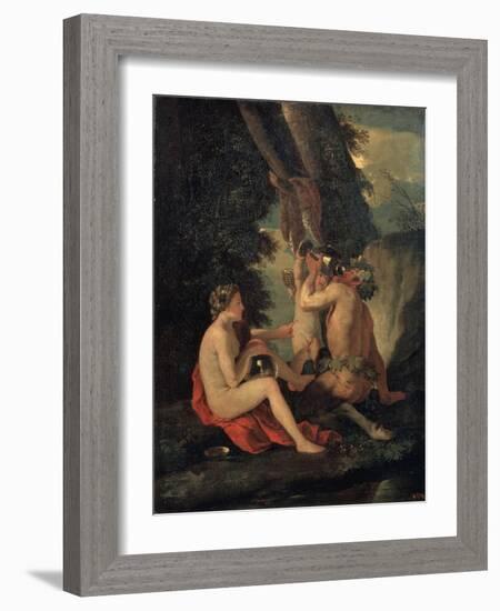 Satyr and Nymph, C.1630-Nicolas Poussin-Framed Giclee Print