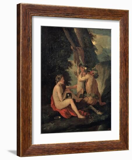 Satyr and Nymph, C.1630-Nicolas Poussin-Framed Giclee Print
