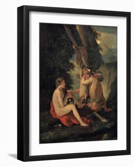 Satyr and Nymph, C.1630-Nicolas Poussin-Framed Giclee Print