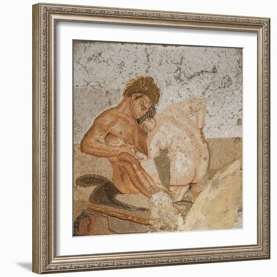 Satyr and Nymph, from the House of the Faun , Pompeii-Roman-Framed Giclee Print