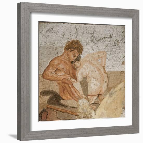 Satyr and Nymph, from the House of the Faun , Pompeii-Roman-Framed Giclee Print