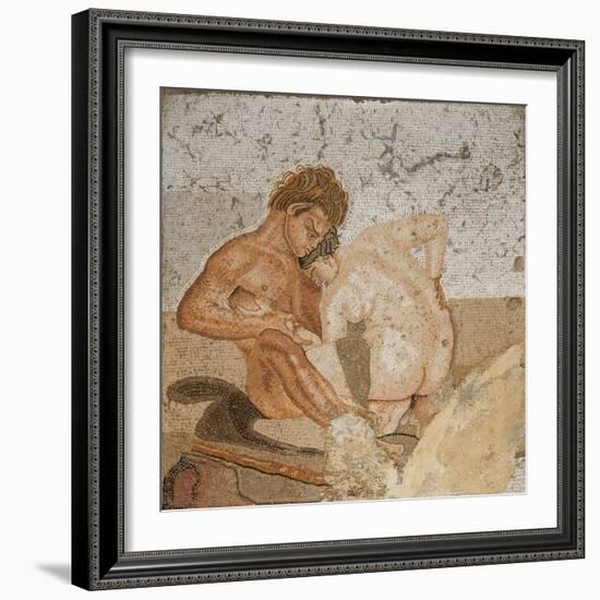 Satyr and Nymph, from the House of the Faun , Pompeii-Roman-Framed Giclee Print