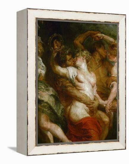 Satyr Embracing a Bacchante-Peter Paul Rubens-Framed Premier Image Canvas