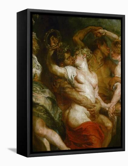 Satyr Embracing a Bacchante-Peter Paul Rubens-Framed Premier Image Canvas