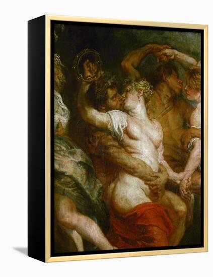 Satyr Embracing a Bacchante-Peter Paul Rubens-Framed Premier Image Canvas
