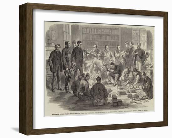 Satzuma's Envoys Paying the Indemnity Money at Yokohama for the Murder of Mr Richardson-null-Framed Giclee Print