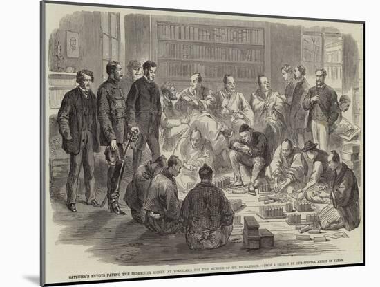 Satzuma's Envoys Paying the Indemnity Money at Yokohama for the Murder of Mr Richardson-null-Mounted Giclee Print