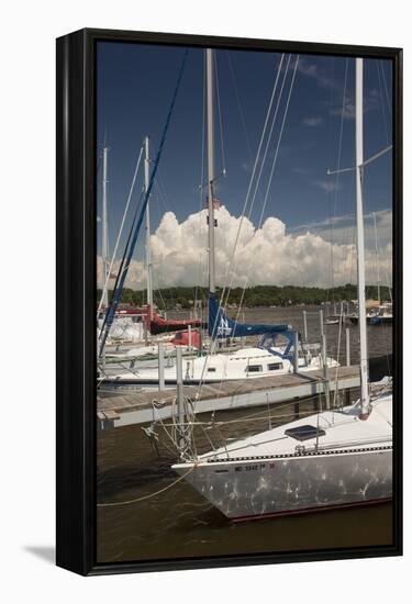 Sauagtuck Marina, Saugatuck, Michigan ‘10-Monte Nagler-Framed Premier Image Canvas