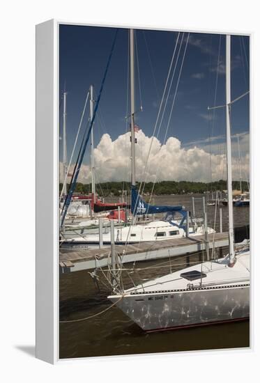 Sauagtuck Marina, Saugatuck, Michigan ‘10-Monte Nagler-Framed Premier Image Canvas