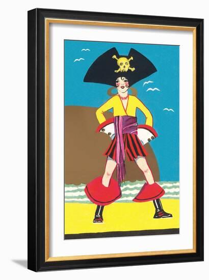 Saucy Pirate Girl-null-Framed Art Print