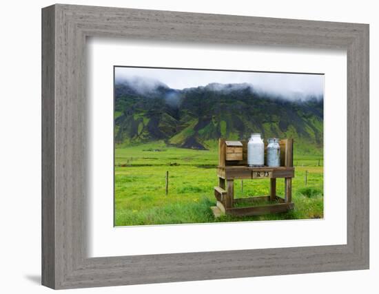 Saudhusvšllur, Milk Churns-Catharina Lux-Framed Photographic Print