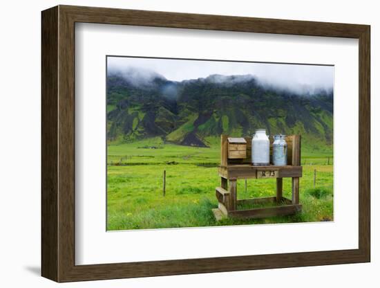 Saudhusvšllur, Milk Churns-Catharina Lux-Framed Photographic Print