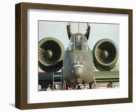 Saudi Arabia Army U.S. Airforce A10 Warthog Tank-Killer Kuwait Crisis-Bob Daugherty-Framed Photographic Print