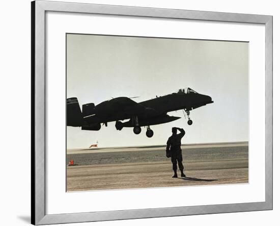 Saudi Arabia Army U.S. Forces A10 Warthog Attack Plane Kuwait Crisis-null-Framed Photographic Print