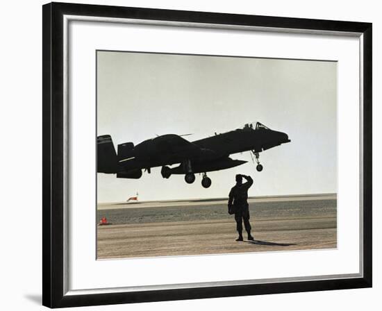 Saudi Arabia Army U.S. Forces A10 Warthog Attack Plane Kuwait Crisis-null-Framed Photographic Print