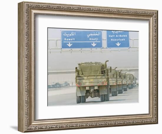 Saudi Arabia Army U.S Forces Mech. Equipment Kuwait Crisis-Diether Endlicher-Framed Photographic Print