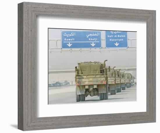 Saudi Arabia Army U.S Forces Mech. Equipment Kuwait Crisis-Diether Endlicher-Framed Photographic Print