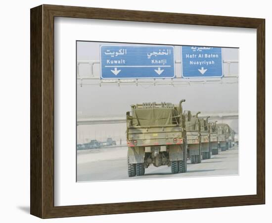 Saudi Arabia Army U.S Forces Mech. Equipment Kuwait Crisis-Diether Endlicher-Framed Photographic Print