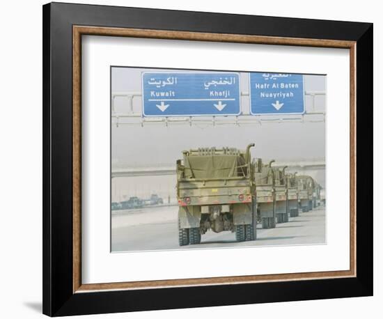 Saudi Arabia Army U.S Forces Mech. Equipment Kuwait Crisis-Diether Endlicher-Framed Photographic Print