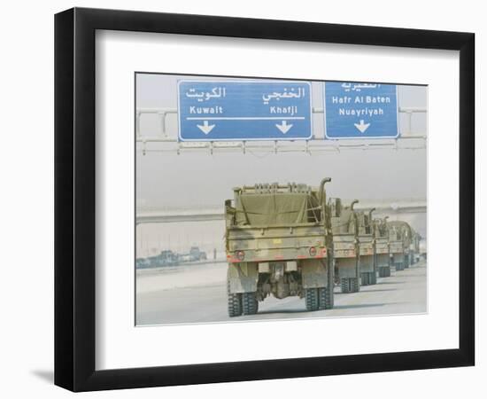 Saudi Arabia Army U.S Forces Mech. Equipment Kuwait Crisis-Diether Endlicher-Framed Photographic Print