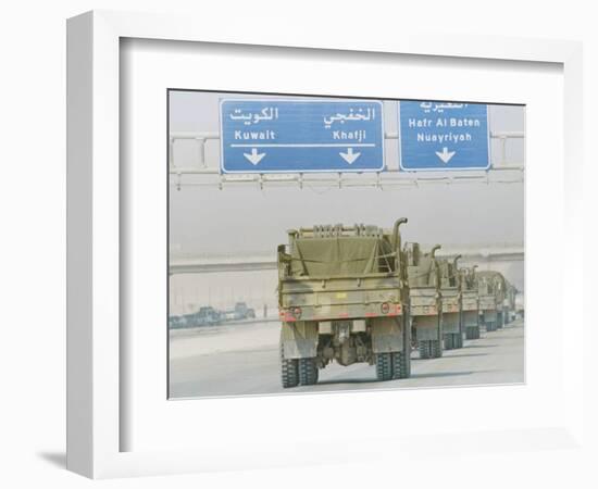 Saudi Arabia Army U.S Forces Mech. Equipment Kuwait Crisis-Diether Endlicher-Framed Photographic Print