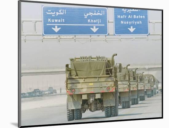 Saudi Arabia Army U.S Forces Mech. Equipment Kuwait Crisis-Diether Endlicher-Mounted Photographic Print