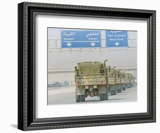 Saudi Arabia Army U.S Forces Mech. Equipment Kuwait Crisis-Diether Endlicher-Framed Photographic Print