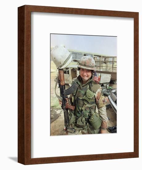 Saudi Arabia Army U.S. Troops Women Tanya Brinkley-David Longstreath-Framed Photographic Print