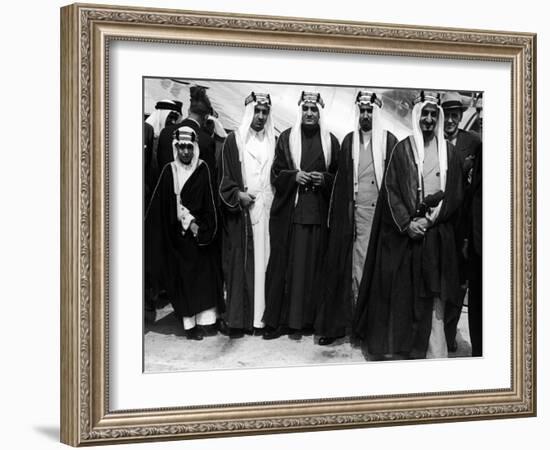 Saudi Arabian Delegates Arriving in San Francisco-Ralph Crane-Framed Photographic Print