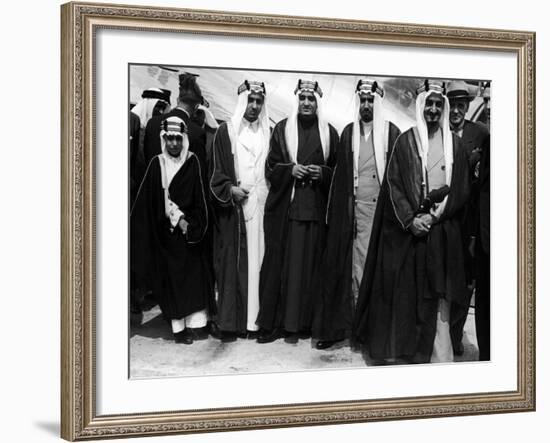 Saudi Arabian Delegates Arriving in San Francisco-Ralph Crane-Framed Photographic Print