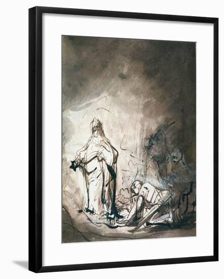 Saul and the Witch of Endor-Ferdinand Bol-Framed Giclee Print