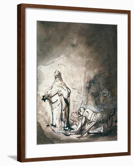 Saul and the Witch of Endor-Ferdinand Bol-Framed Giclee Print